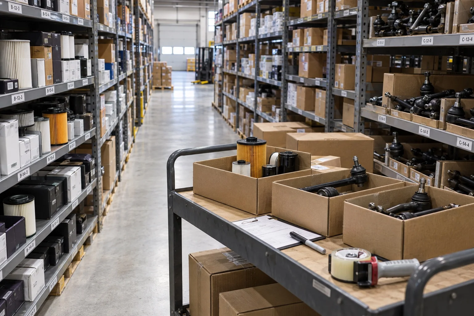Automotive parts distribution warehouse
