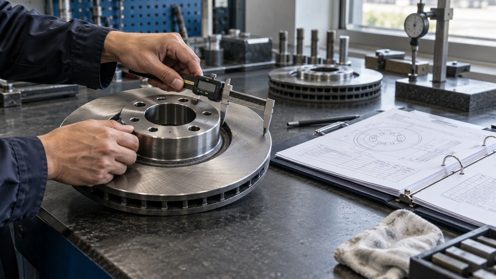 Automotive brake component quality inspection