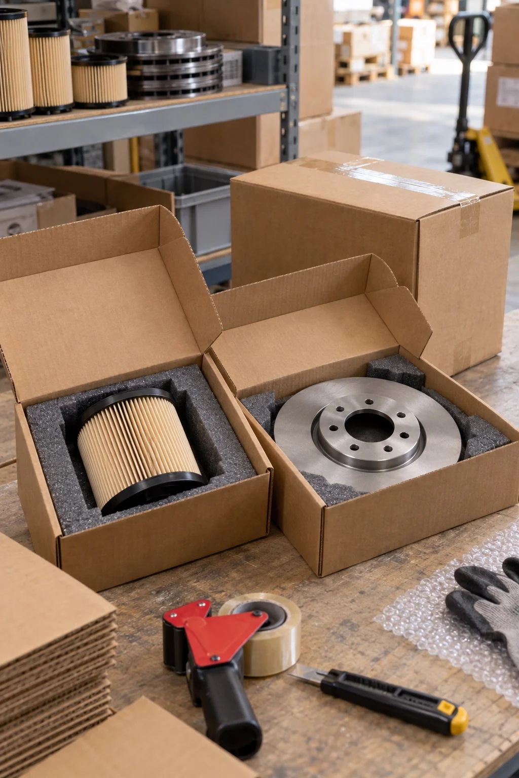 Automotive parts export packaging