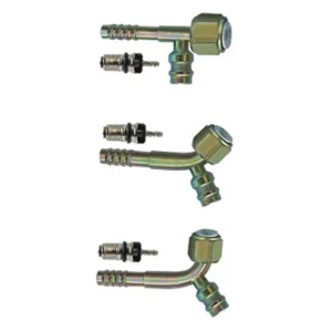 A/C Fitting Iron joint with R134a high & low pressure valve M30400543