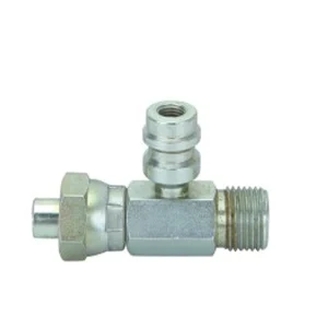 A/C Fitting Iron through pipe with iron jacket R134a high & low pressure valve M30400569