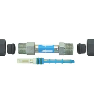 A/C Fitting Iron through pipe with iron jacket R134a high & low pressure valve M30400578