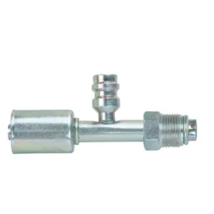 A/C Fitting Iron through pipe with iron jacket R134a high & low pressure valve M30400591