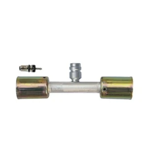 A/C Fitting Through pipe with iron jacket R134a high & low pressure valve M30400623