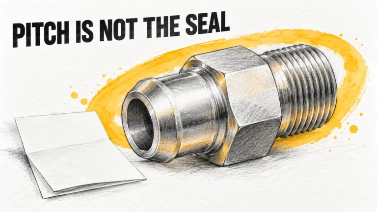 A/C Fitting Threads: Record Pitch, Seat and Sealing Method