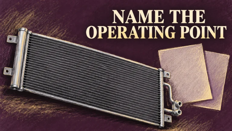 Condenser Performance Ratings: Which Operating Point Was Used?