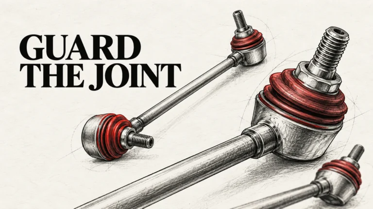 Editorial conceptual scene about stabilizer link bulk order packaging.