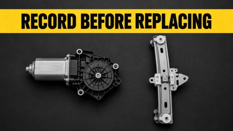 Slow Power Windows: What Evidence Separates the Motor and Regulator?