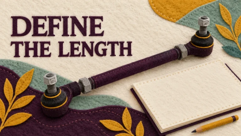 Felt applique generic closed rod assembly beside a blank drawing folio.