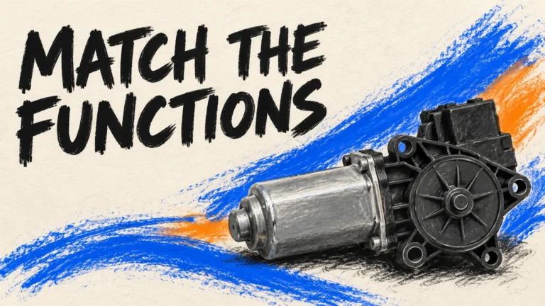 Window Lift Motors With Integrated Electronics: What Must Match?