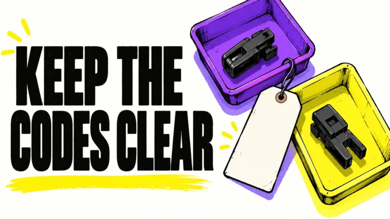 Violet and yellow print-style cover shows generic unattached wiper-adapter-like clips in separate trays and KEEP THE CODES CLEAR.
